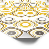 Golden Yellow Mandala Pattern Poster (Ecke)