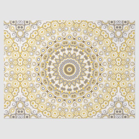 Golden Yellow Mandala Pattern Seidenpapier (Vorderseite)