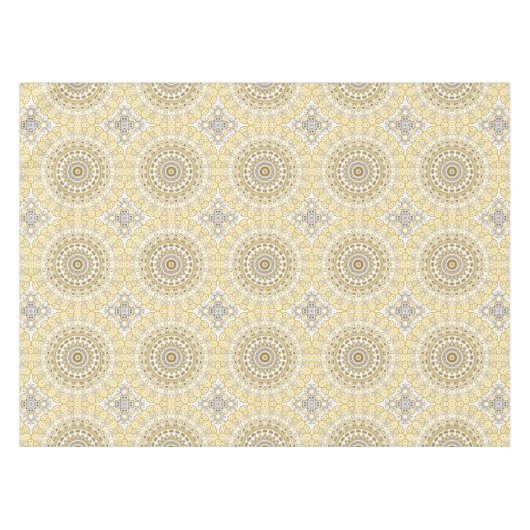 Golden Yellow Mandala Pattern Tischdecke (Vorderseite (Horizontal))