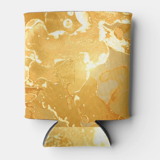 Golden Yellow Marble Ink Pattern Dosenkühler (Vorderseite)