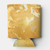 Golden Yellow Marble Ink Pattern Dosenkühler (Rückseite)