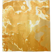 Golden Yellow Marble Ink Pattern Duschvorhang (Vorderseite)
