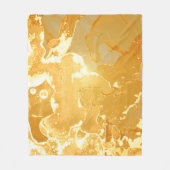Golden Yellow Marble Ink Pattern Fleecedecke (Vorderseite)