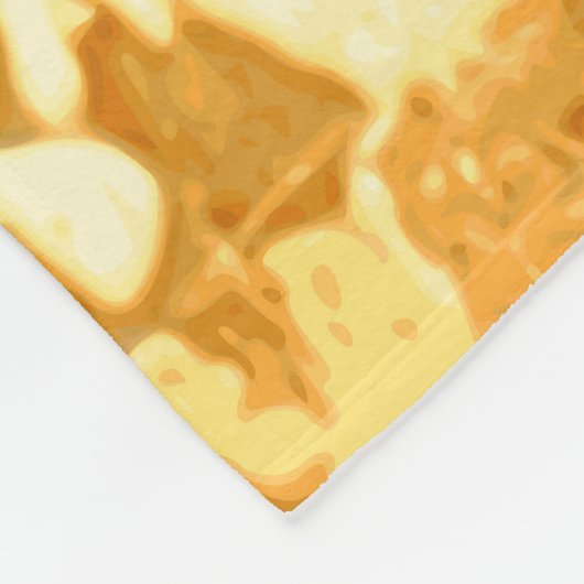 Golden Yellow Marble Ink Pattern Fleecedecke (Ecke)