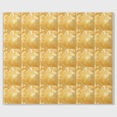 Golden Yellow Marble Ink Pattern Geschenkpapier (Flach)