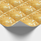 Golden Yellow Marble Ink Pattern Geschenkpapier (Ecke)