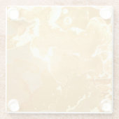 Golden Yellow Marble Ink Pattern Glasuntersetzer (Rückseite)