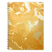 Golden Yellow Marble Ink Pattern Notizblock (Vorderseite)