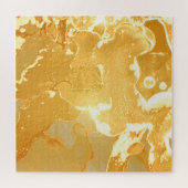 Golden Yellow Marble Ink Pattern Puzzle (Horizontal)
