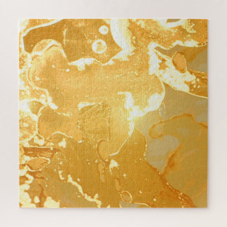 Golden Yellow Marble Ink Pattern Puzzle