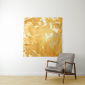 Golden Yellow Marble Ink Pattern Wandteppich (Beispiel)