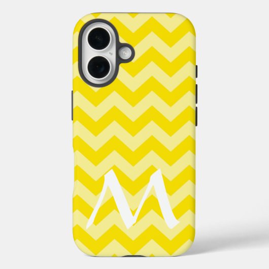 Golden Yellow Marokcan Moods Chevrons mit Monogram Case-Mate iPhone Hülle (Rückseite)