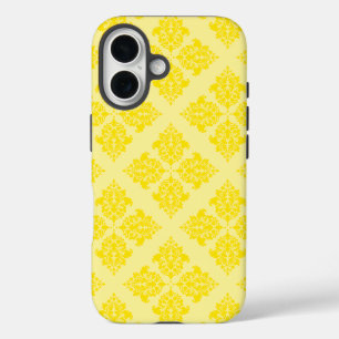 Golden Yellow marokkanischer Damask iPhone 16 Hülle