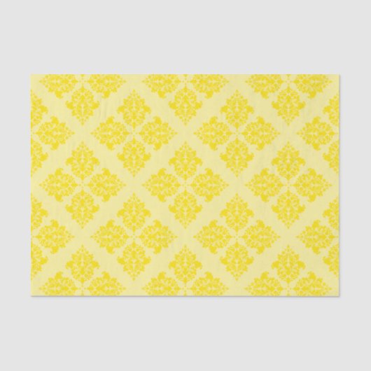 Golden Yellow marokkanischer Damask Seidenpapier (Vorderseite)
