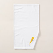 Golden Yellow Monogram on White Badhandtuch Set (Handtuch)