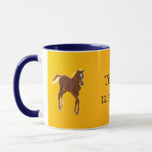 Golden Yellow Orange Horse Foal Datum hinzufügen Tasse (Links)