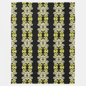 Golden Yellow Ornamental Stripe Seamless Pattern Fleecedecke (Vorderseite)