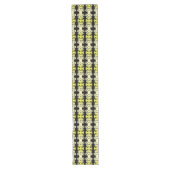 Golden Yellow Ornamental Stripe Seamless Pattern Großer Tischläufer (Vorderseite)