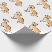 Golden Yellow Retriever Cartoon Dog Muster Geschenkpapier (Ecke)
