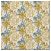 Golden Yellow Roses Blumenmuster Stoff (Muster)