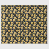 Golden Yellow Roses  Geschenkpapier (Flach)