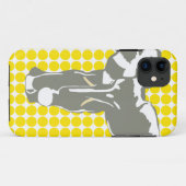 Golden Yellow Safari Dog mit Pop Art Elefant Case-Mate iPhone Hülle (Rückseite (Horizontal))