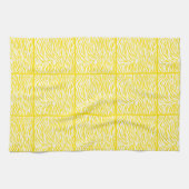 Golden Yellow Safari Zebra, gefliestes Design Handtuch (Horizontal)