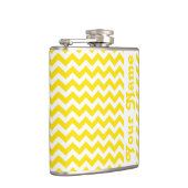 Golden Yellow Safari Zickzack mit individualisierb Flachmann (Rechts)