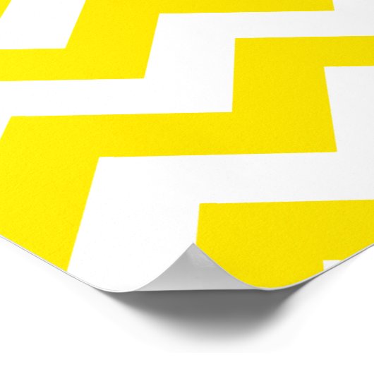 Golden Yellow Safari Zickzack mit Pop Poster (Ecke)