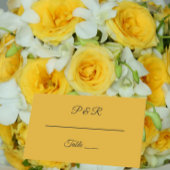 Golden Yellow Simple Stylish Script Wedding Platzkarte