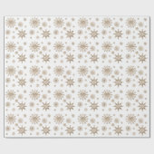 Golden Yellow Snowflakes Pattern Geschenkpapier (Flach)