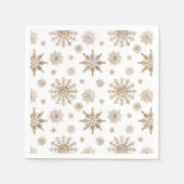 Golden Yellow Snowflakes Pattern Serviette (Vorderseite)