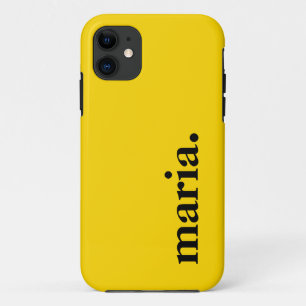 Golden Yellow Solid Color Eleganter Name Case-Mate iPhone Hülle