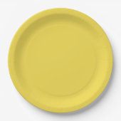 Golden Yellow Solid Color Pappteller (Vorderseite)
