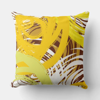Golden Yellow SPIRAL DESIGN Retrowurfkissen Kissen