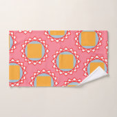 Golden Yellow Square Pattern Badhandtuch Set (Handtuch)