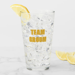 Golden Yellow Team Groom Junggesellenabschied Glas