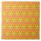Golden Yellow Triangle Pattern Fliese (Vorderseite)