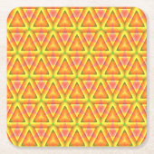 Golden Yellow Triangle Pattern Rechteckiger Pappuntersetzer (Vorderseite)