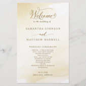 Golden Yellow Wash, Calligrafy Wedding Program (Vorderseite)