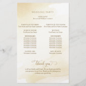 Golden Yellow Wash, Calligrafy Wedding Program (Rückseite)