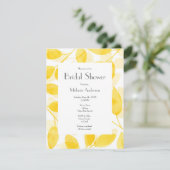 Golden Yellow Watercolor-Blätter Einladung (Stehend Vorderseite)