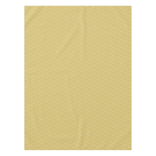 Golden Yellow Waves Art Deco Muster Tischdecke (Vorderseite)