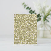 GOLDEN YELLOW WHITE SEQUINS GLITZER TEXTURE TEMPLA POSTKARTE (Stehend Vorderseite)