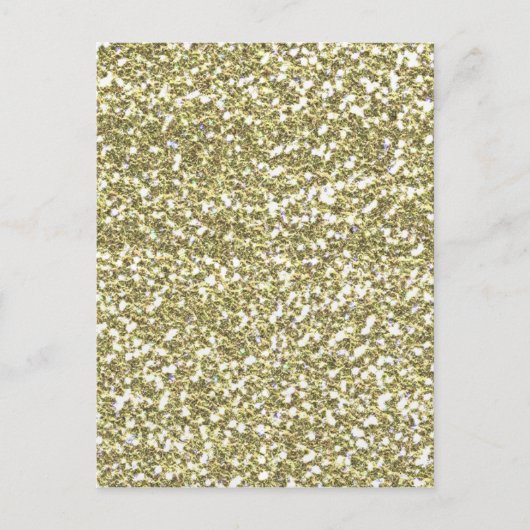 GOLDEN YELLOW WHITE SEQUINS GLITZER TEXTURE TEMPLA POSTKARTE (Vorderseite)