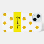 Golden Yellow Wildflower Photo Name Case-Mate iPhone Hülle (Rückseite (Horizontal))