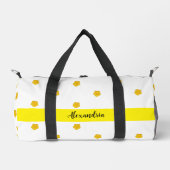 Golden Yellow Wildflower Photo Name Monogram Duffle Bag (Vorderseite)