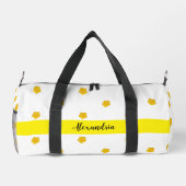 Golden Yellow Wildflower Photo Name Monogram Duffle Bag (Rückseite)