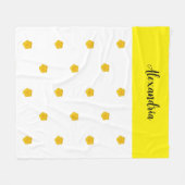Golden Yellow Wildflower Photo Name Monogram Fleecedecke (Vorderseite (Horizontal))