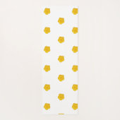 Golden Yellow Wildflower Photo Name Monogram Yogamatte (Rückseite)